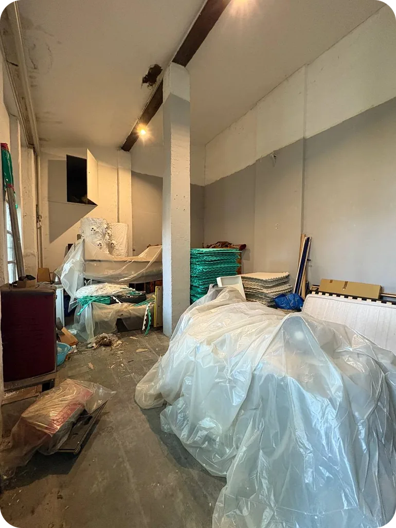 Sorting center for clothes donation, inside, 2026