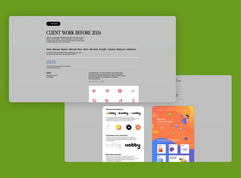 Selected client work — project preview