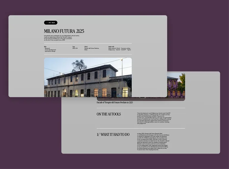 “Milano Futura 2125” — project preview