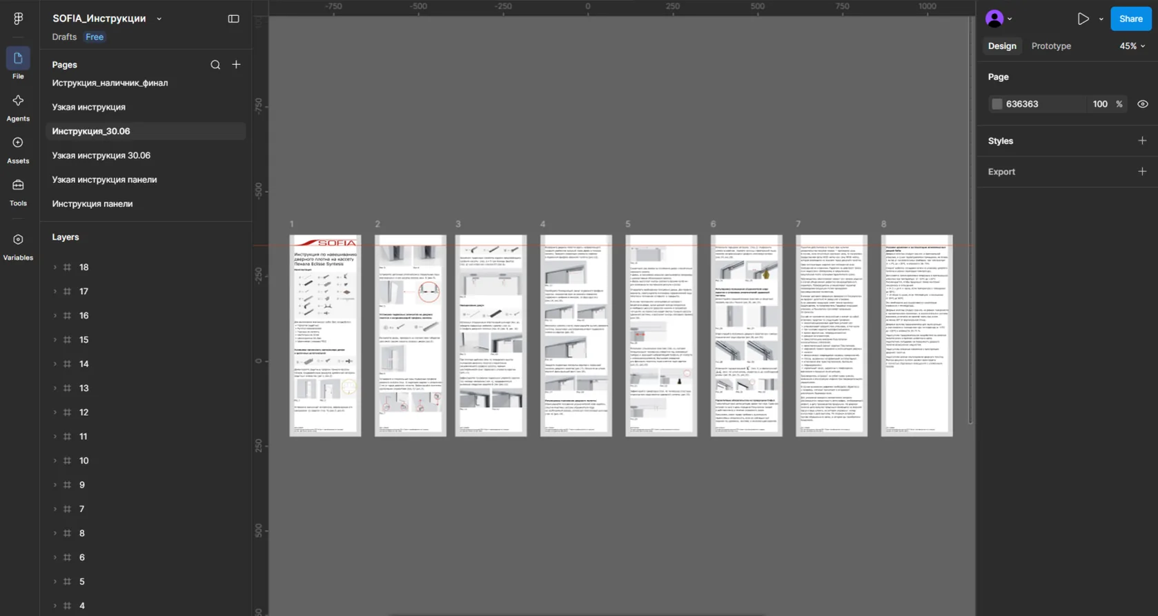 Development of digital and physical instructions
